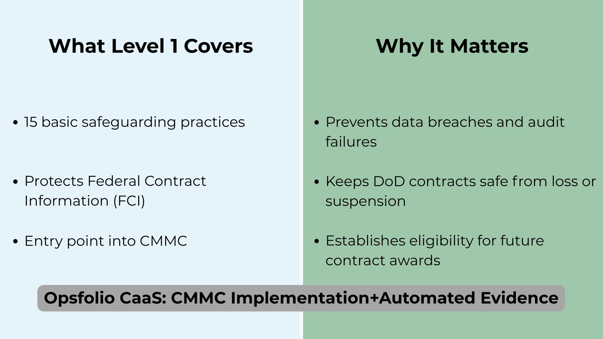 What Level 1 Covers